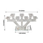 12" crystal glass candelabra with mirror base and crystal filler, 7 branches.
