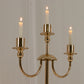 22" Tall Gold 3-Arm Metal Candelabra – Modern Taper Candle Holder Centerpiece Stand