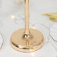 22" Tall Gold 3-Arm Metal Candelabra – Modern Taper Candle Holder Centerpiece Stand
