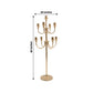 9-Arm Gold Metal Candelabra Candle Holder, Floor Standing Taper Candlestick Stand for Wedding, Home and Holiday Centerpieces - 46" Tall