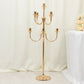 9-Arm Gold Metal Candelabra Candle Holder, Floor Standing Taper Candlestick Stand for Wedding, Home and Holiday Centerpieces - 46" Tall