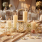 6 Pack 3" Gold Votive Candle Holders, Metal Frame Tea Light Cups with Faceted Crystal Pendant Panels