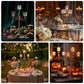 Gold metal 3-arm candelabra with crystal shades, 34" tall for candles.