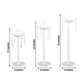 Set of 3 Acrylic Taper Candle Holders with Hanging Bead & Prism Accents – Elegant Candlestick Stands - 11",13",15"