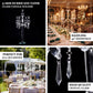 40inch 5 Arm Premium Crystal Glass Taper Candle Holder Candelabra With Chandelier Chains