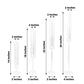 Clear acrylic hurricane candle stands in various heights: 14", 18", 22", 26".