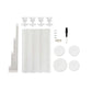 Clear acrylic hurricane candle stands with taper candlestick holders and tall chimney shades.
