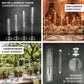 Clear acrylic hurricane candle stands with tall chimney shades, set of 4.