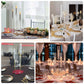 Set of 4 Crystal Glass Hurricane Taper Candle Holders, Decorative Tall Candle Stands Clear Cylinder Chimney Tubes 29", 33", 37", 41"