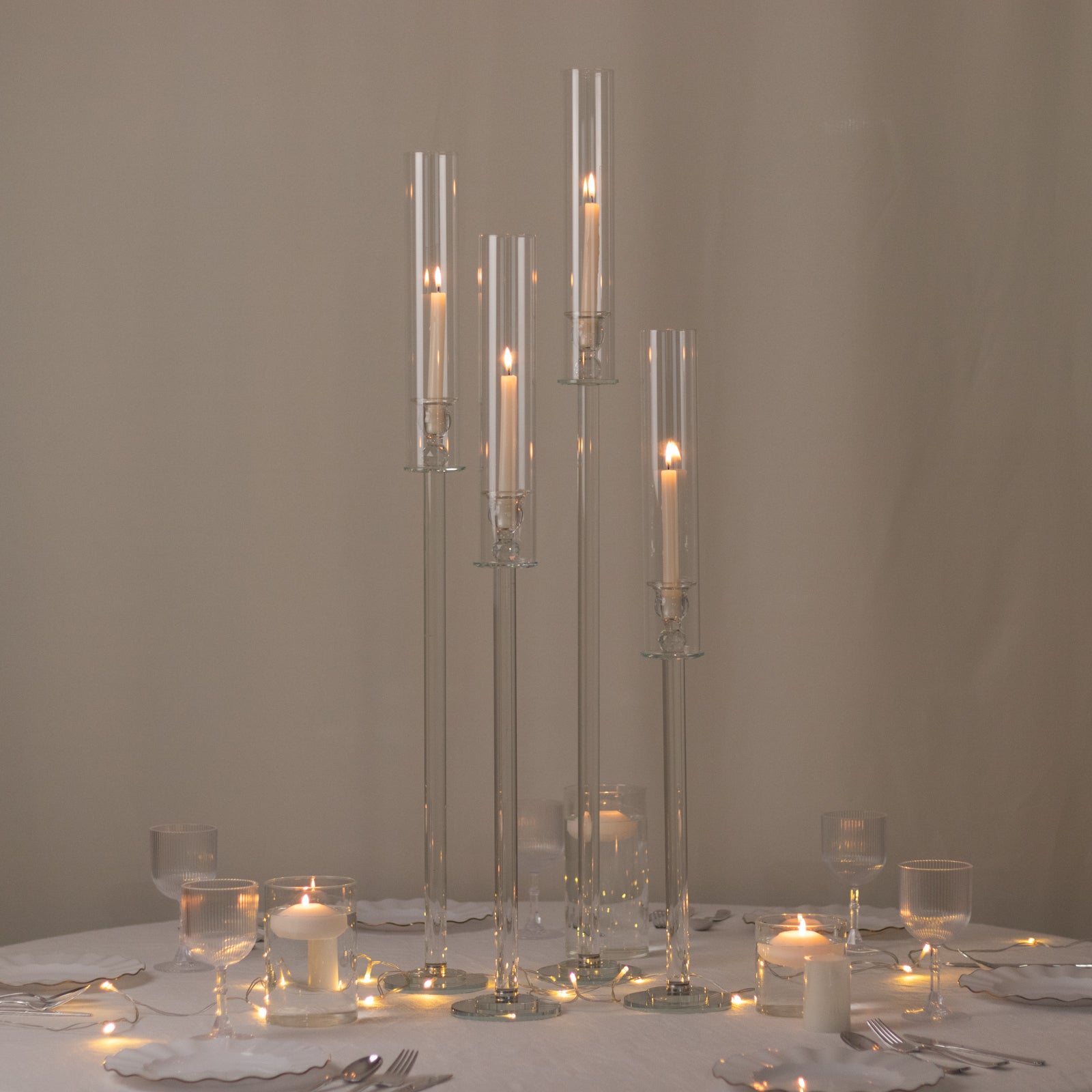 TCFLinen Hurricane Taper Candle Holders - Thumbnail 2