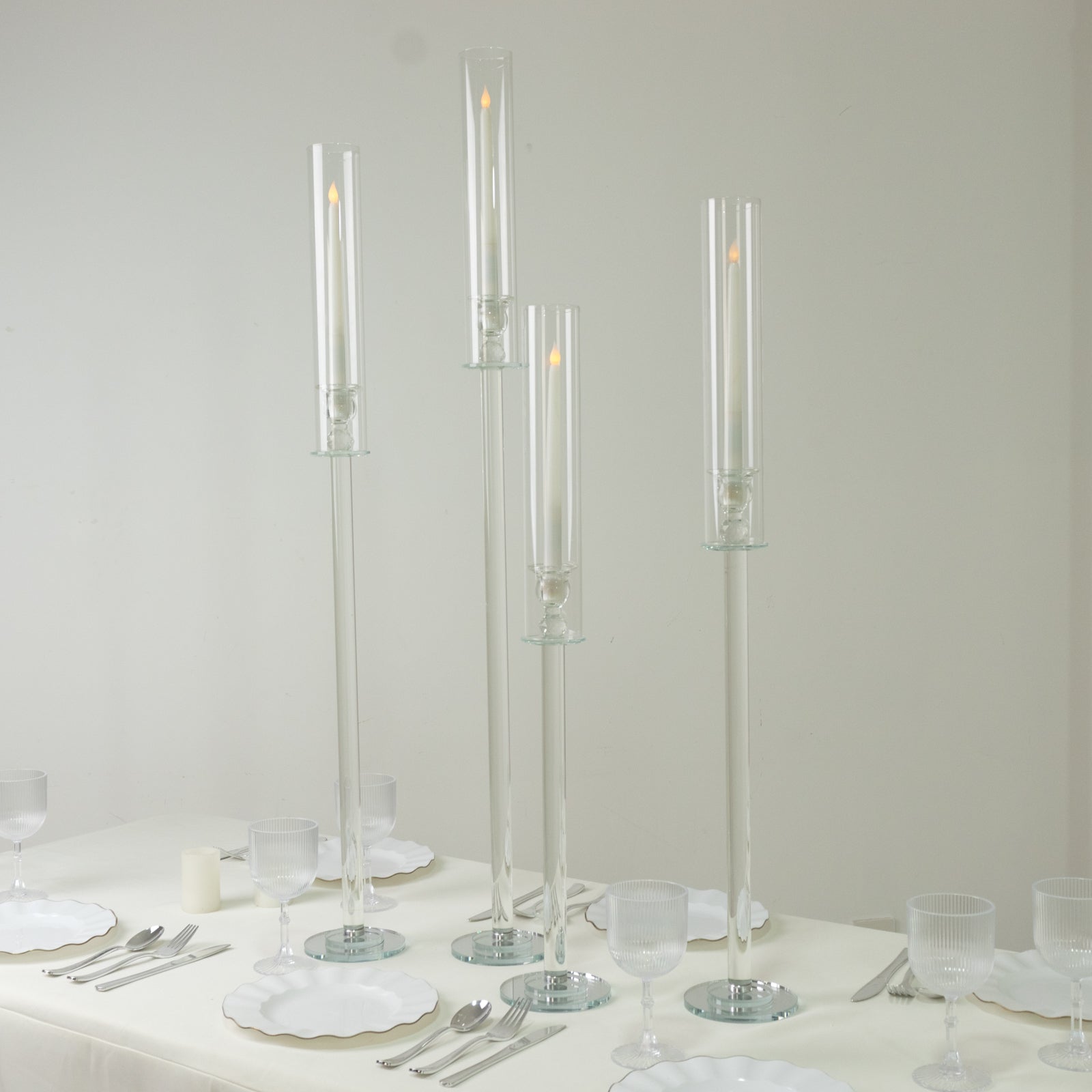 TCFLinen Hurricane Taper Candle Holders - Thumbnail 4