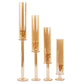 Amber gold hurricane candle holders set of 4, decorative tall stands.