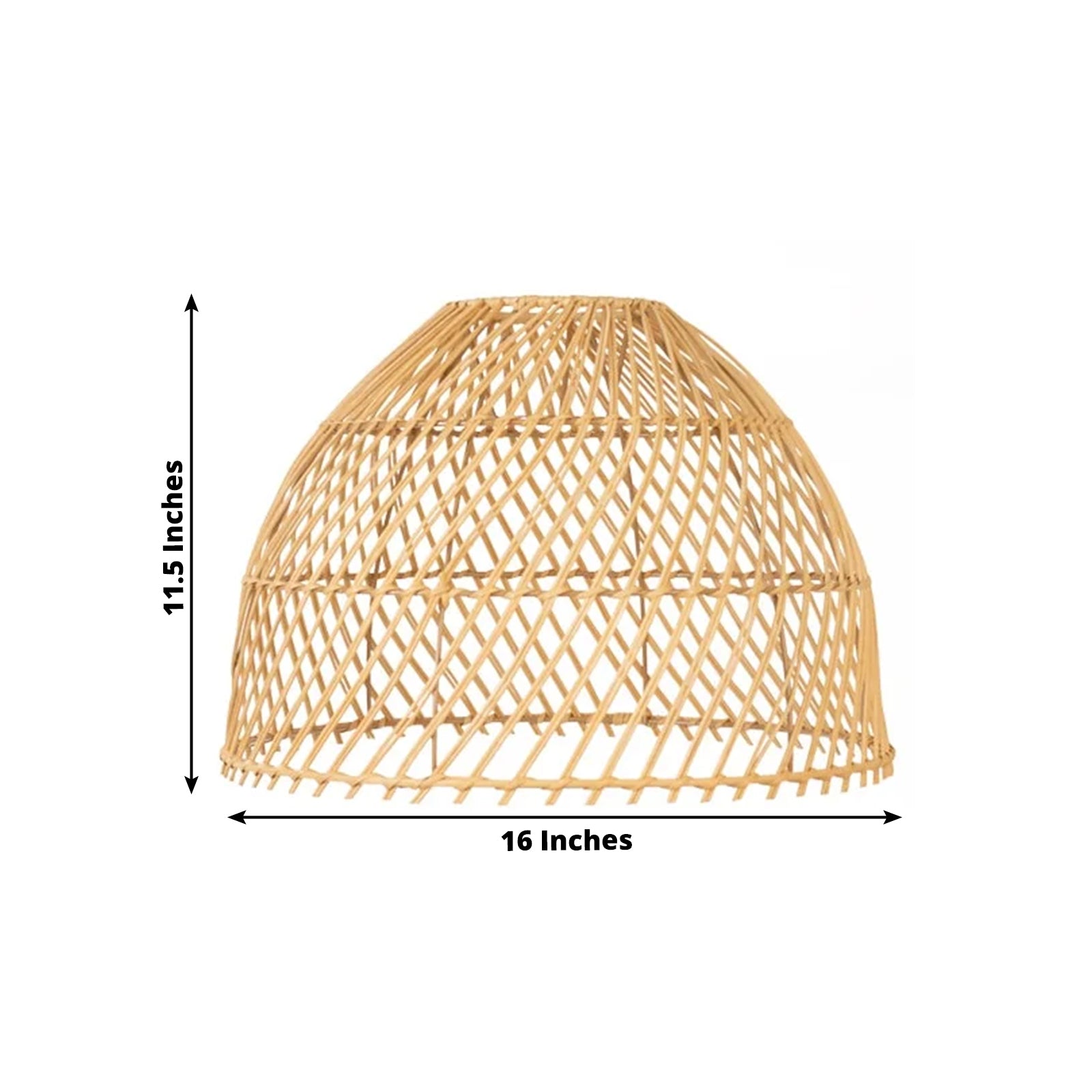 TCFLinen Rattan Dome Pendant Shades - Thumbnail 5