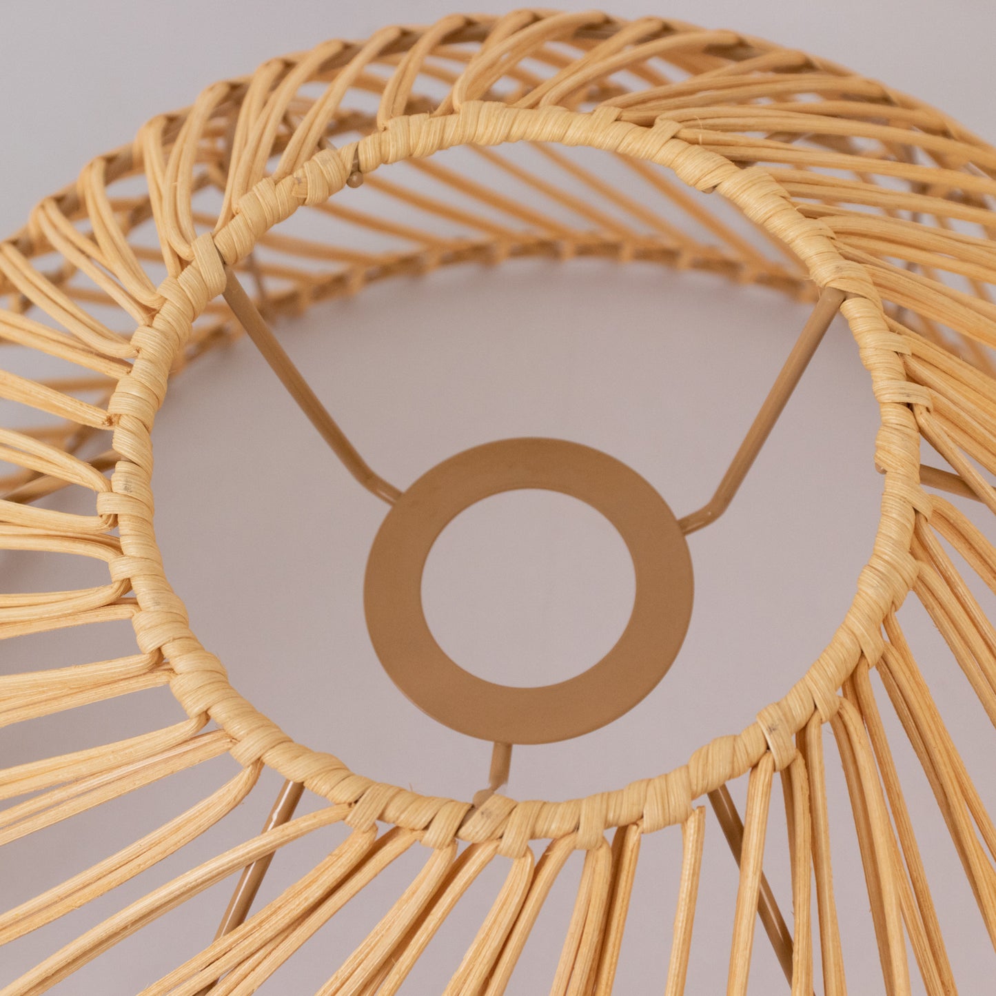 Boho Rattan Dome Pendant Shades – 3 Pack Natural Woven Ceiling Lamp Covers – 16" Round – Shades Only