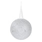 16" Crystal Globe Chandelier – Hanging Beaded Ball Pendant Light with Silver Metal Hook & Chain for Decorative Home Lighting