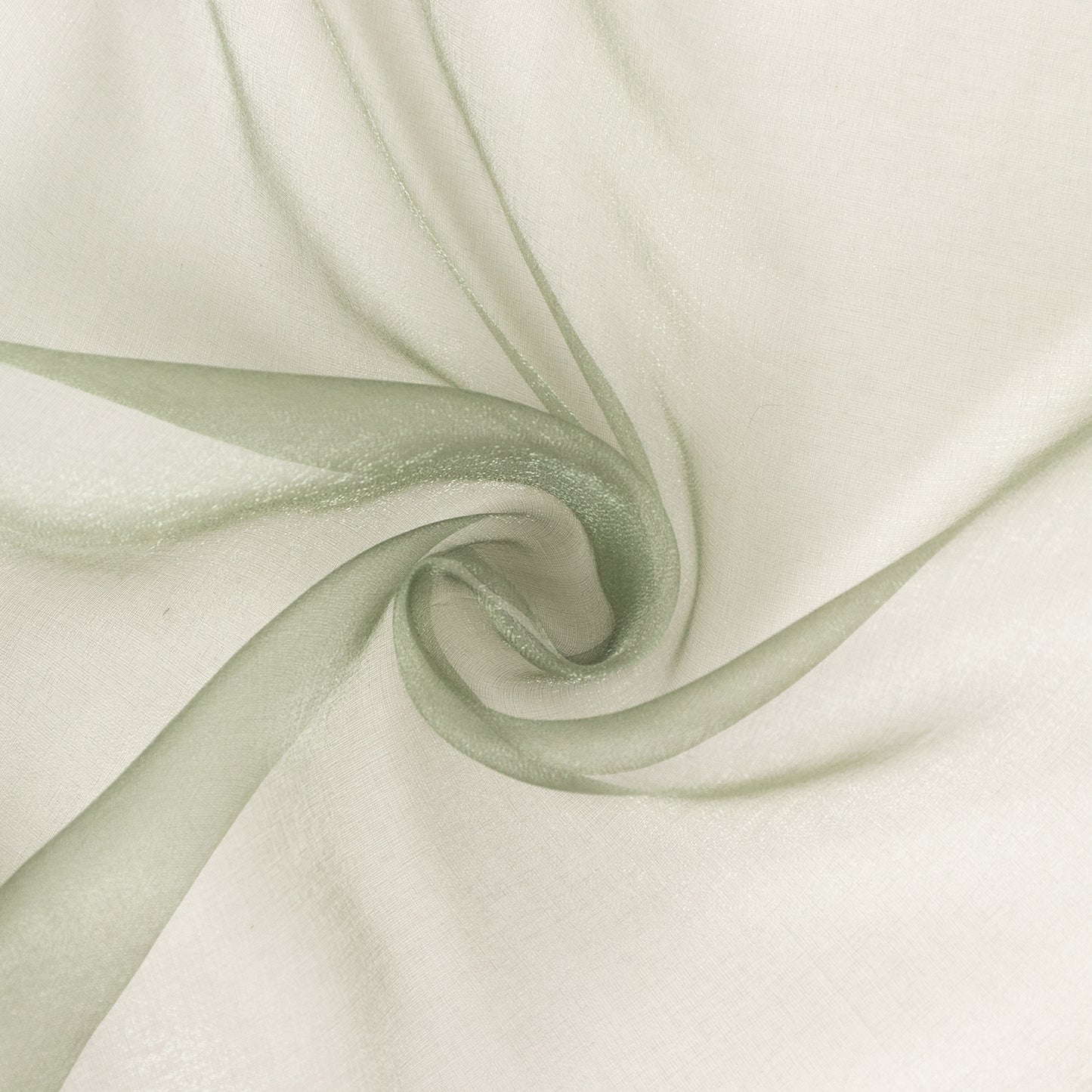 54"x10yd Dusty Sage Green Solid Sheer Chiffon Fabric Bolt, DIY Voile Drapery Fabric