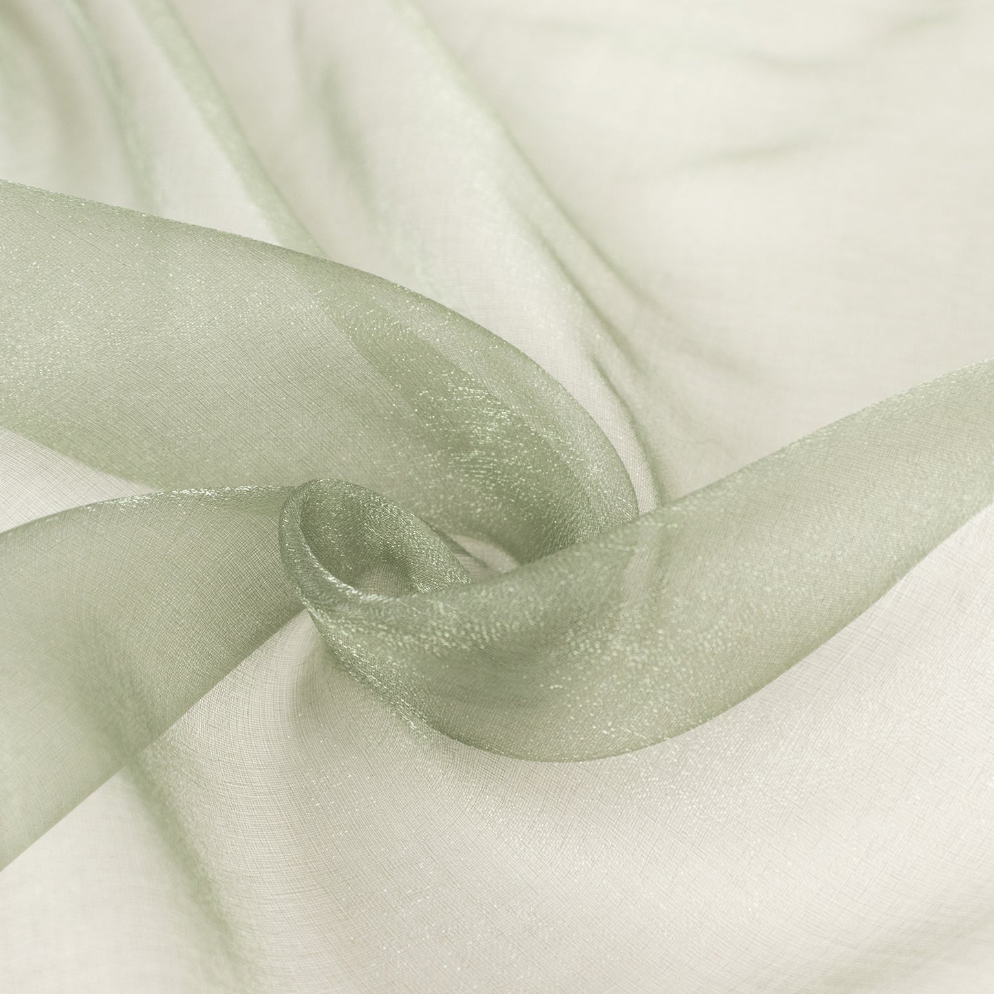 54"x10yd Dusty Sage Green Solid Sheer Chiffon Fabric Bolt, DIY Voile Drapery Fabric