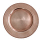 12 Pack Acrylic Round Charger Plates 13" in Rose Gold with Beaded Rim, Dinner Charger Event Tabletop