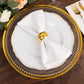 6 Pack 13" Beaded Clear Gold Acrylic Charger Plate, Plastic Round Dinner Charger Event Tabletop Decor