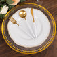 6 Pack 13" Beaded Clear Gold Acrylic Charger Plate, Plastic Round Dinner Charger Event Tabletop Decor