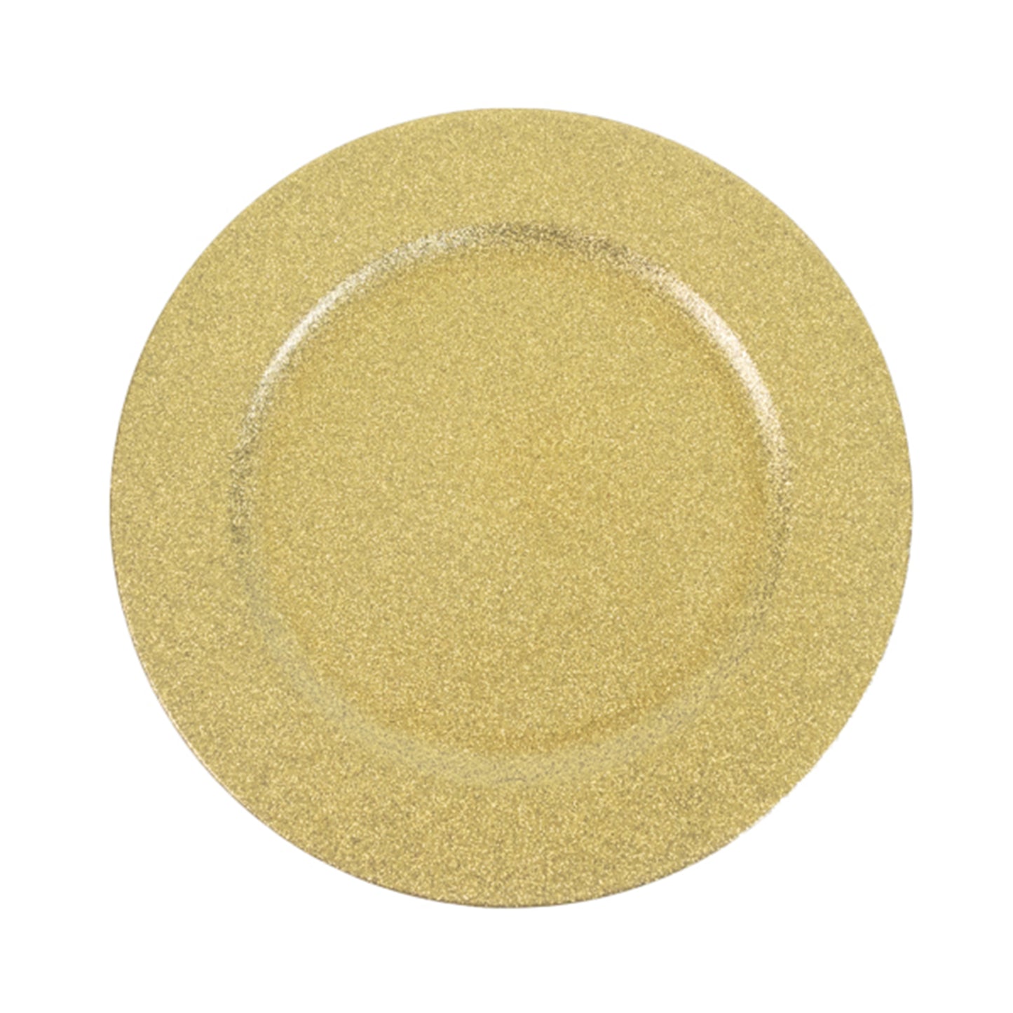 6 Pack Dust Free Glitter Gold Round Charger Plastic Acrylic Plates 13 Inch#whtbkgd