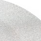 Silver glitter round charger plate, 13 inches, dust-free, set of 6.