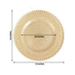 8-Pack Glass Round Charger Plates 12" in Gold with Beaded Rim & Cross-Stitch Pattern, Event Tabletop Decorative Dinner Charger Tableware