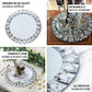 13" Silver Jeweled Rim Glass Mirror Charger Plates - Set of 2