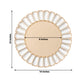 2 Pack 14" Crystal Pendant Metal Charger Plates – Gold Mirror Glass Decorative Round Table Chargers