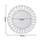2 Pack 14" Crystal Pendant Metal Charger Plates – Silver Mirror Glass Decorative Round Table Charger