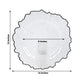 6-Pack Plastic Round Charger Plates 13" in Clear Reef Design with Black Rim, Decorative Dinner Party Serving Plates