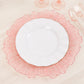 6 Pack 13" Transparent Blush Round Reef Acrylic Plastic Charger Plates, Dinner Charger Plates
