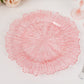 6 Pack 13" Transparent Blush Round Reef Acrylic Plastic Charger Plates, Dinner Charger Plates