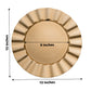 6 Pack 13" Round Gold Acrylic Plastic Dinner Plate Chargers With Wavy Scalloped Rim