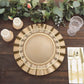 6 Pack 13" Round Gold Acrylic Plastic Dinner Plate Chargers With Wavy Scalloped Rim