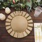 6 Pack 13" Round Gold Acrylic Plastic Dinner Plate Chargers With Wavy Scalloped Rim
