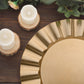 6 Pack 13" Round Gold Acrylic Plastic Dinner Plate Chargers With Wavy Scalloped Rim