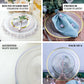 Clear sunray wavy gold rim acrylic charger plates, round, pack of 6.