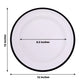 10 Pack Clear Economy Plastic Charger Plates With Black Rim, 12" Round Dinner Chargers Event Tabletop Decor