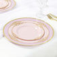 10 Pack Lavender Lilac Economy Plastic Charger Plates With Gold Rim, 12" Round Dinner Chargers Event Tabletop Decor