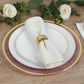 10 Pack Purple Economy Plastic Charger Plates With Gold Rim, 12" Round Transparent Dinner Chargers Event Tabletop Decor