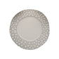 Matte finish gray hammered charger plate, modern dinner serving plate, 13".