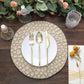 Matte taupe hammered charger plate with modern dinnerware set.