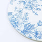 6 Pack White Light Blue French Toile Acrylic Charger Plates, 13" Round Dinner Charger Event Tabletop Decor