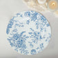 6 Pack White Light Blue French Toile Acrylic Charger Plates, 13" Round Dinner Charger Event Tabletop Decor