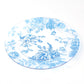 6 Pack Round Floral Acrylic Charger Plates in French Toile Pattern, 13" Clear Light Blue Dinner Charger Event Tabletop Decor