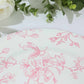 6 Pack White Pink French Toile Acrylic Charger Plates, 13" Round Dinner Charger Event Tabletop Decor