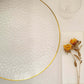 20 Pack Economy Plastic Round Charger Plates 13" in Clear Hammered Design with Gold Rim - Table Setting Plates