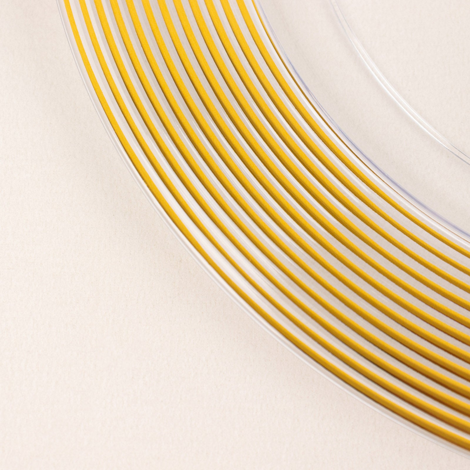 Clear and gold lined rim disposable wedding charger plate.
