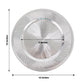 Metallic silver swirl pattern round acrylic charger plate, 13 inches.